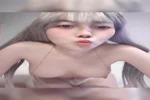 银发裸女白晰可口诱人  背景图片