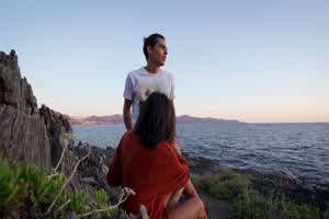 性爱日记 luna 与男友的海边性爱  背景图片